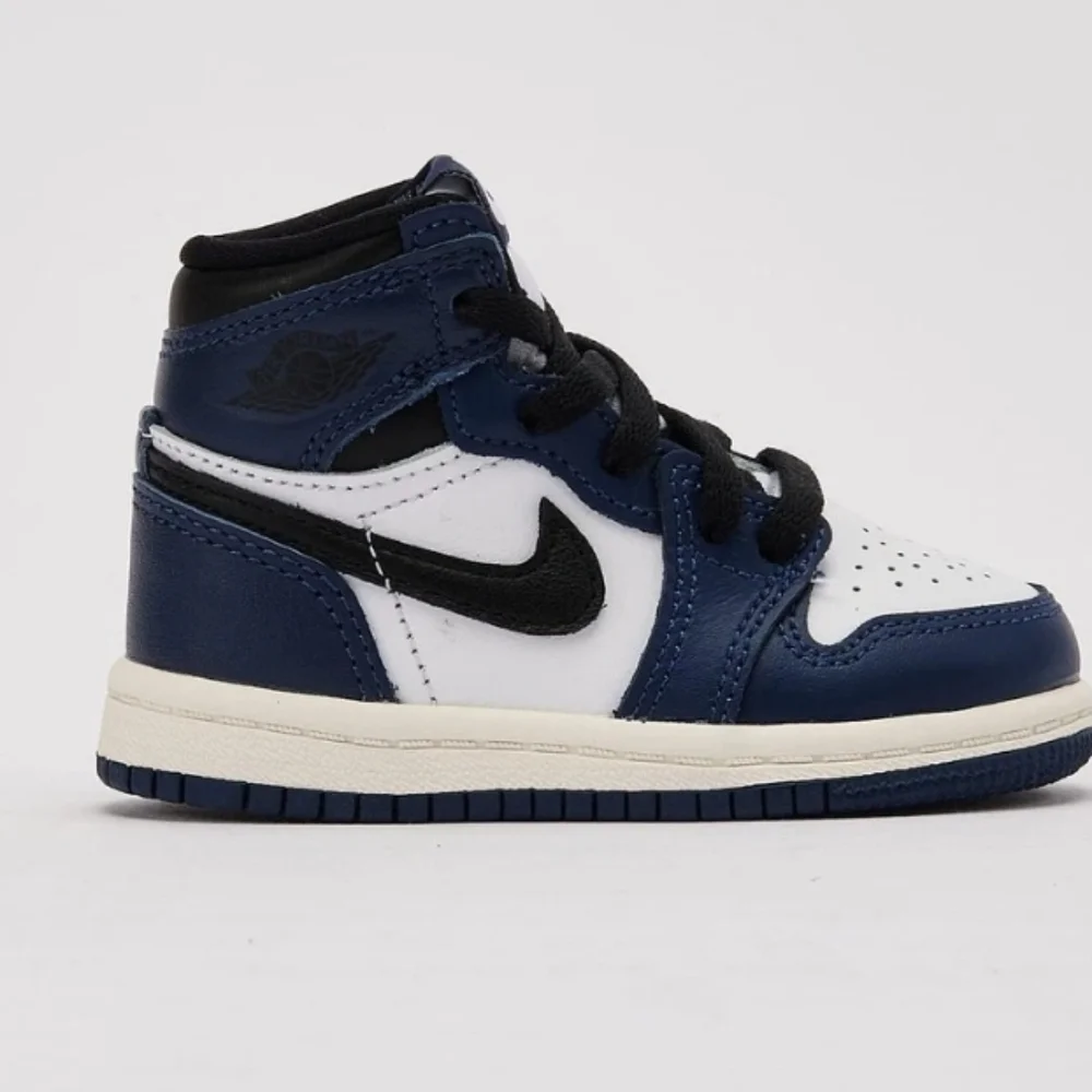 Toddlers Baby Nike Air Jordan 1 Retro High OG (TD) NAVY/WHITE (FD1413 401) - Picture 7 of 8